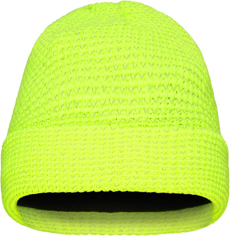 Levně Reflexní pletená čepice - bright yellow