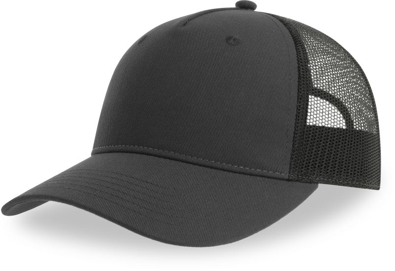 5 panelová Trucker kšiltovka - dark grey/black