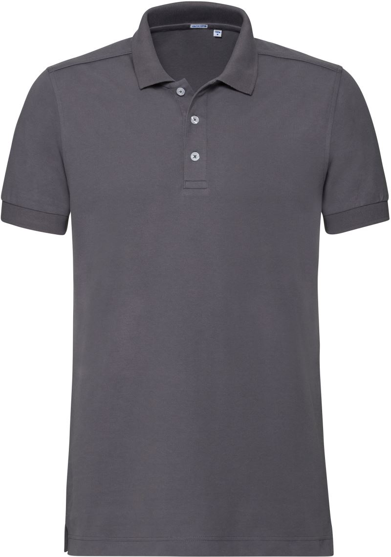 Levně Pánské elastické piqué polo - convoy grey