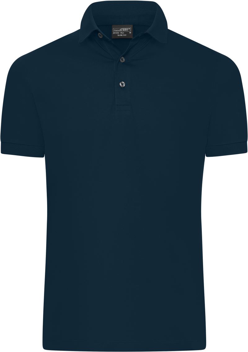 Levně Pánské Slim Fit žerzejové polo - navy