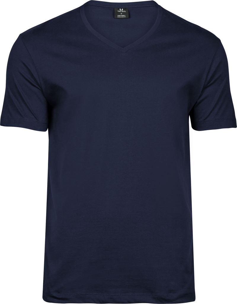 Levně Pánské tričko s výstřihem do V "Fashion Sof Tee" - navy