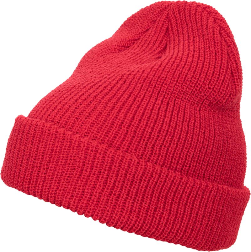 Levně Dlouhá pletená čepice - red