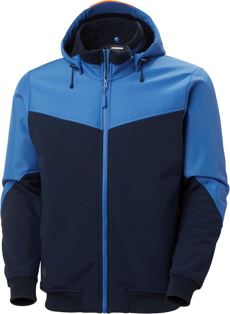 Levně Pracovní zimní softshellová bunda "Oxford" - navy/stone blue