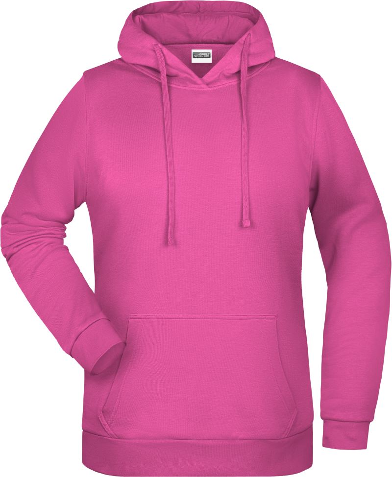 Levně Dámská mikina s kapucí - pink