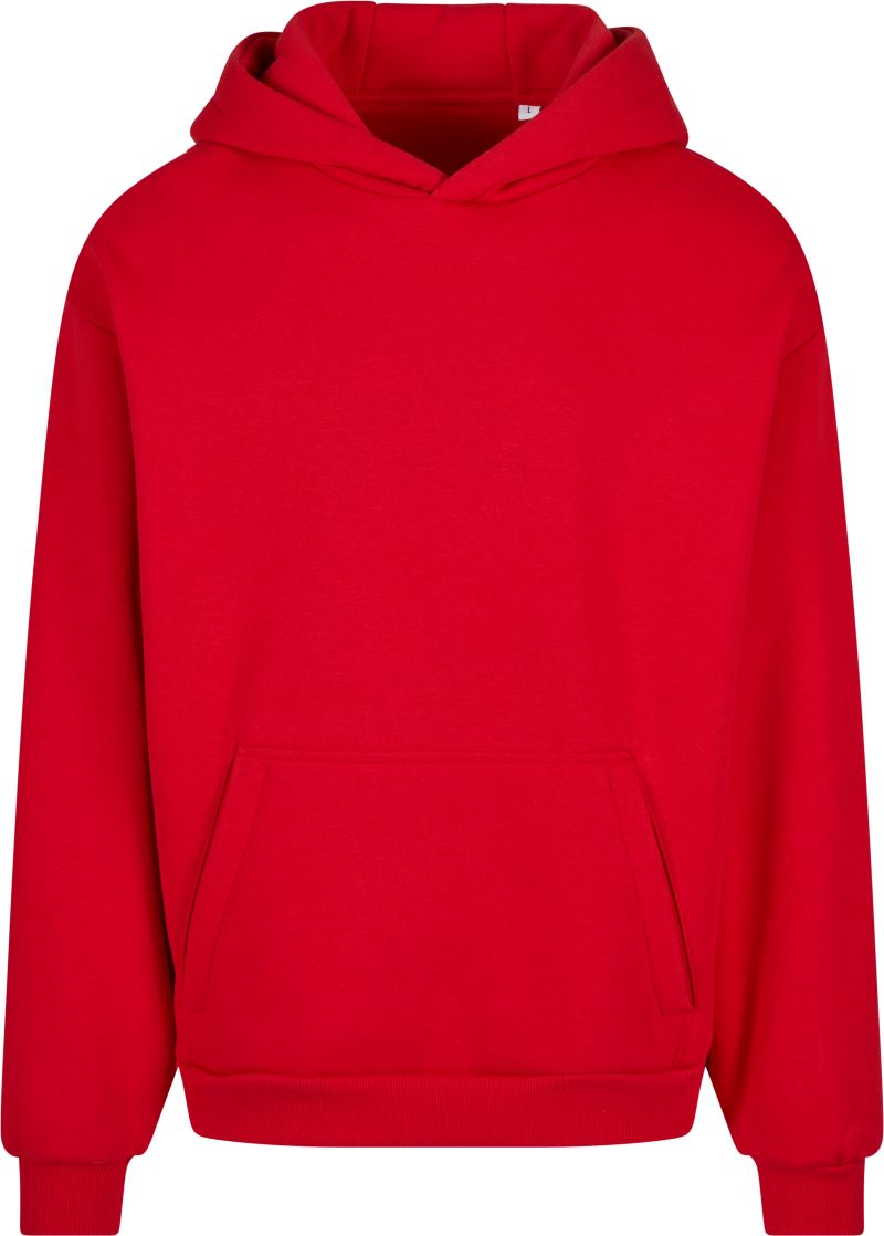 Levně Těžká unisex mikina s kapucí - city red
