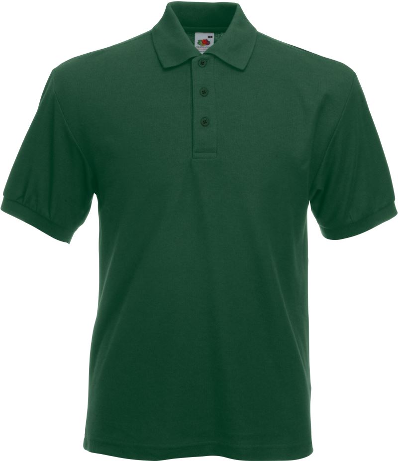 Levně Piqué polo z těžké bavlny - bottle green