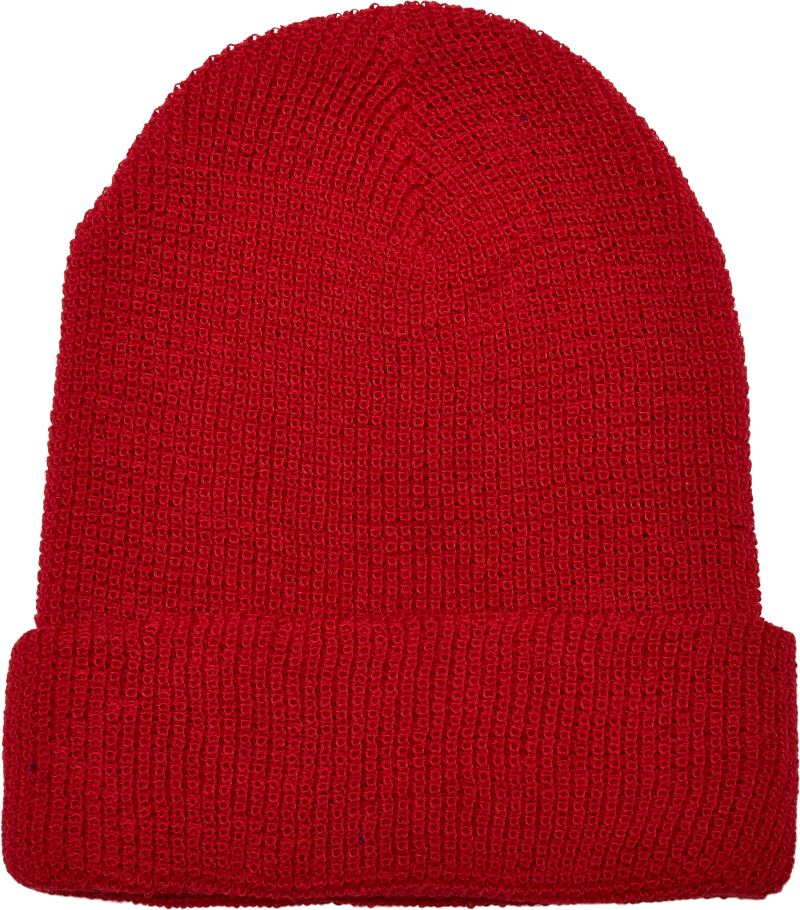 Levně Vaflová pletená čepice "Recycled" - red