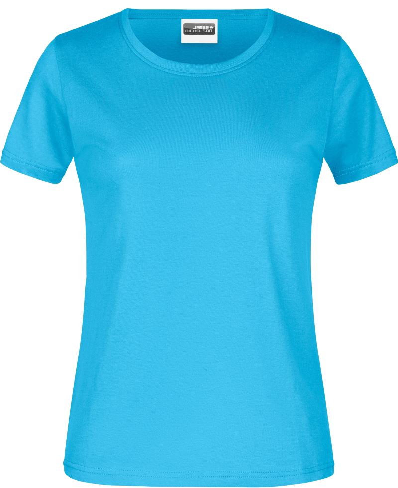 Levně Dámské tričko z těžké bavlny - turquoise
