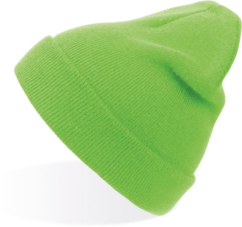 Levně Pletená čepice "Wind" - green fluo