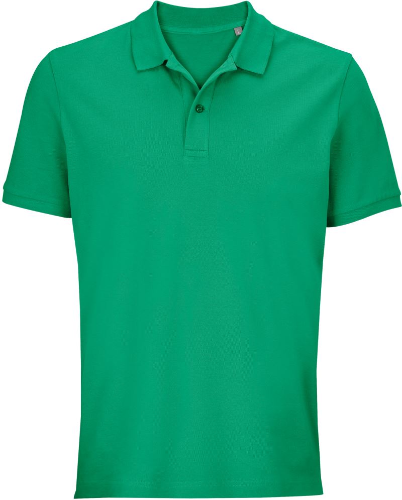 Levně Unisex piqué polo z těžké bavlny - spring green