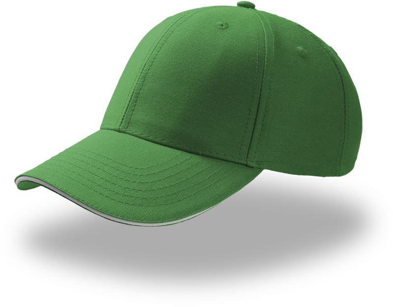 Levně 6 panelová baseballová kšiltovka "Sport Sandwich" - green/white
