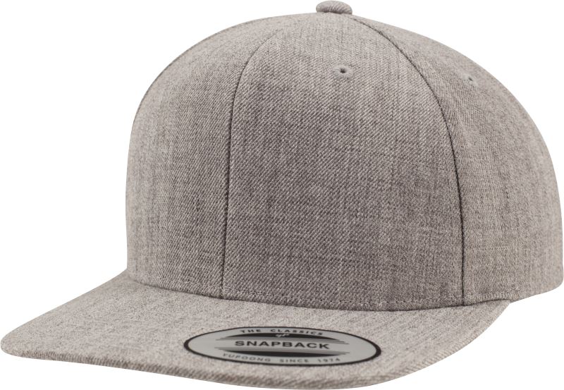 Levně 6 panelová Snapback kšiltovka - heather grey/heather grey