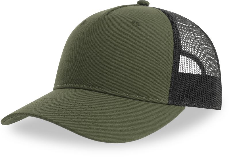 5 panelová Trucker kšiltovka - olive/black