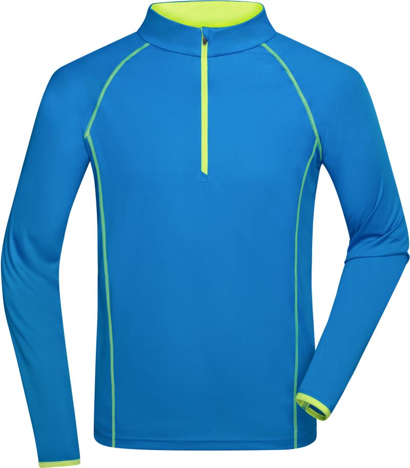 Levně Pánské funkční tričko s dlouhým rukávem - bright blue/bright yellow