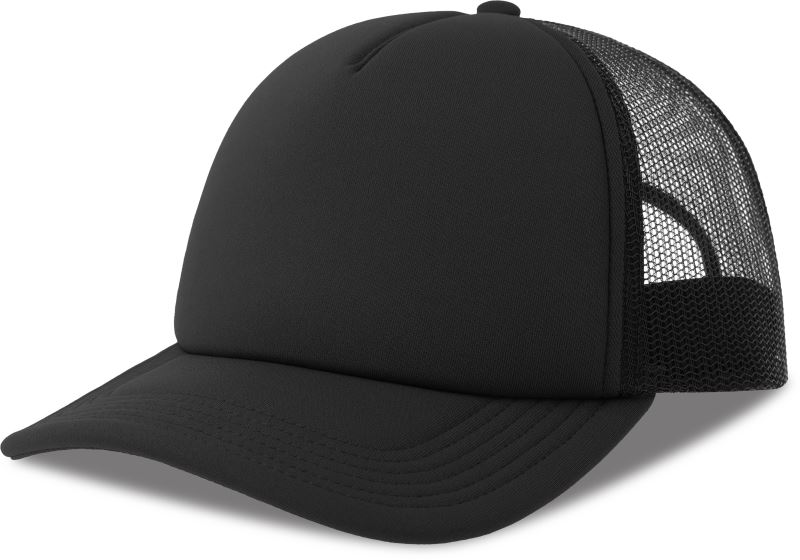 5 panelová Trucker kšiltovka - black/black