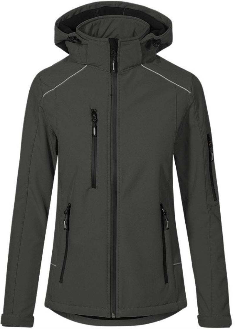 Levně Dámská zimní softshellová bunda - charcoal