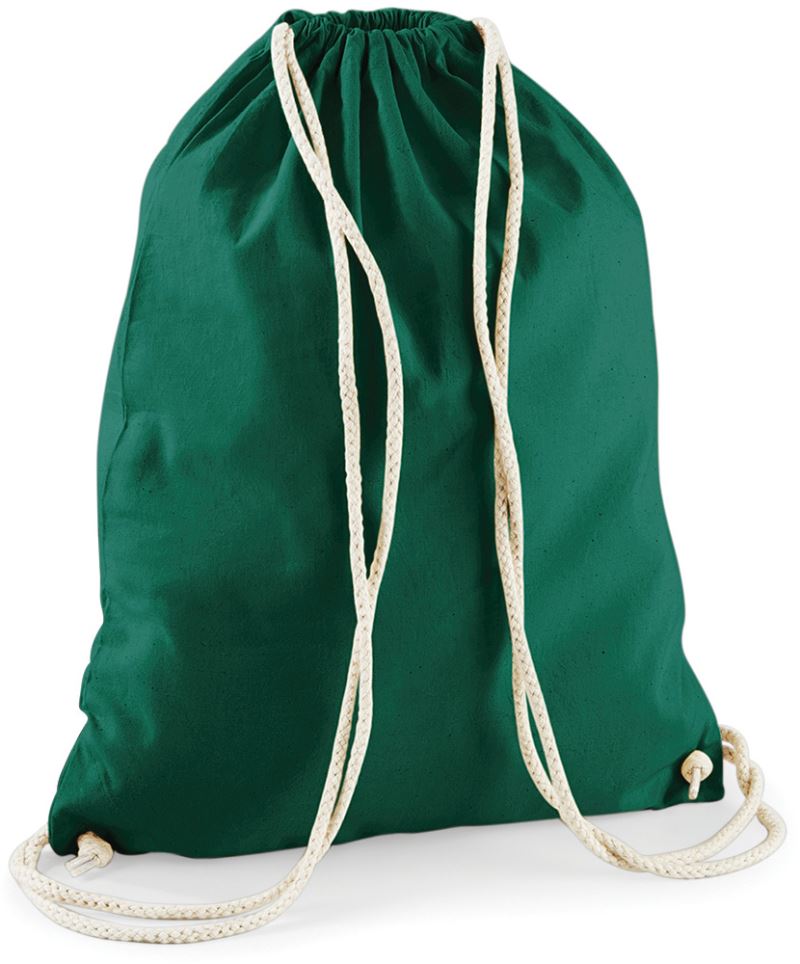 Levně Bavlněný vak na záda - bottle green