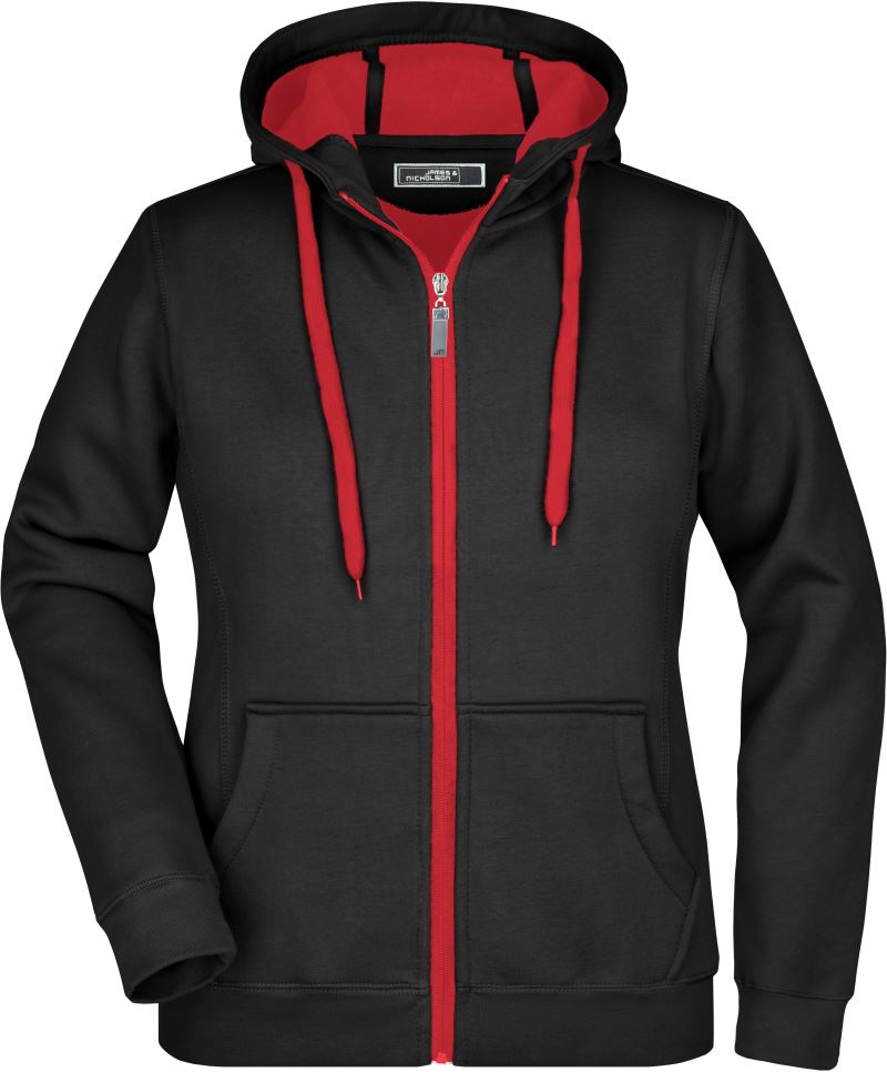 Levně Dámská mikina Doubleface - black/red