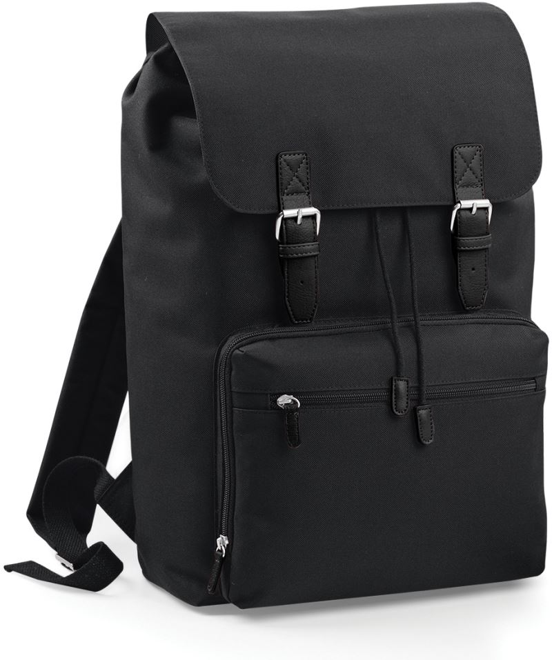 Levně Vintage batoh na notebook - black/black