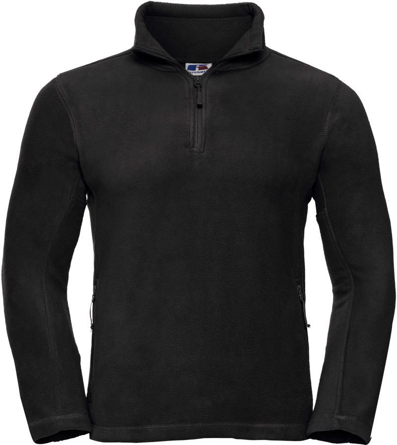 Fleecová mikina s 1/4 zipem - black