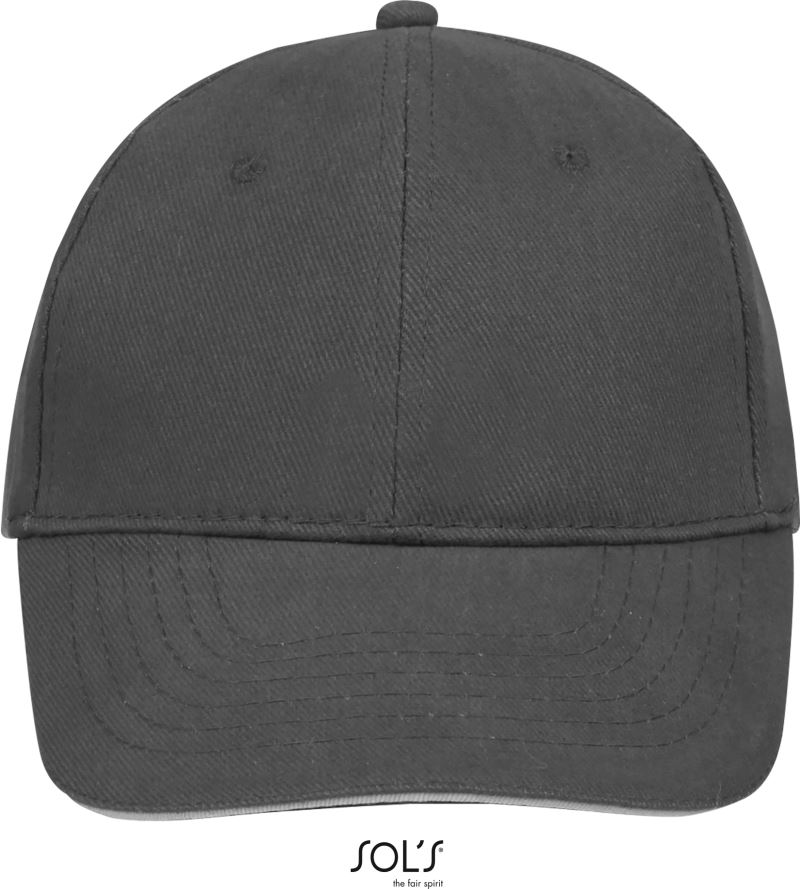 Levně 6 panelová baseballová kšiltovka - dark grey/light grey