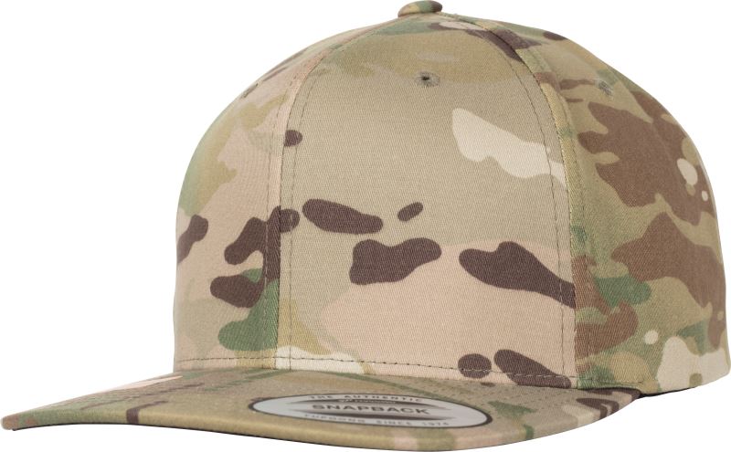 Levně 6 panelová Snapback kšiltovka - multicam