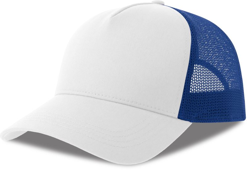 5 panelová Trucker kšiltovka - white/royal