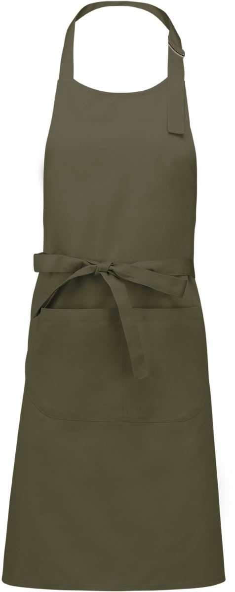 Levně Zástěra s laclem "Sommelier" - light khaki