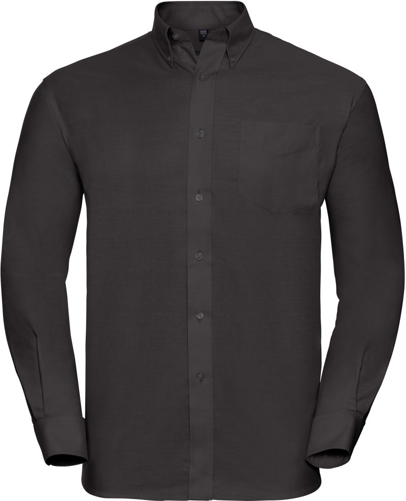 Levně Košile Oxford s dlouhým rukávem - black