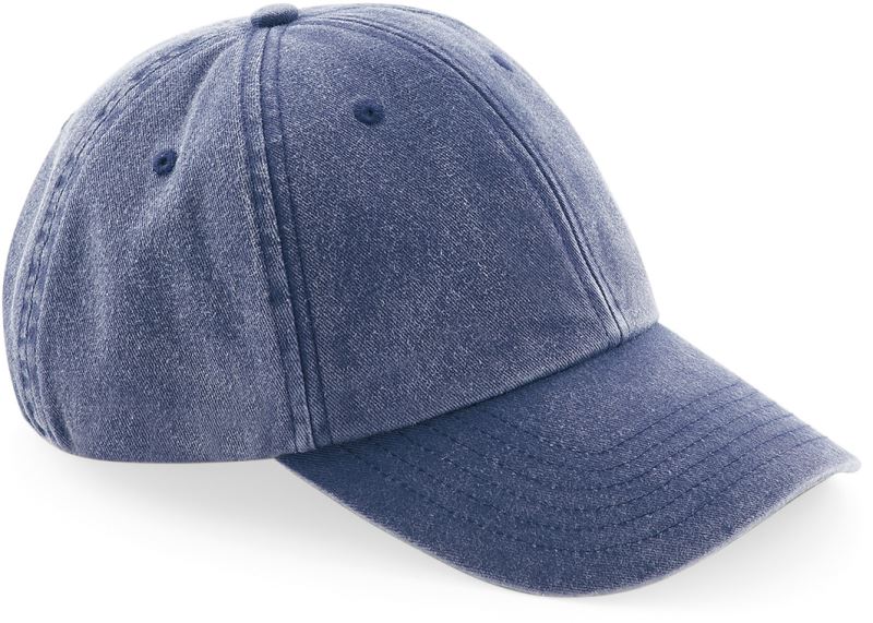 Levně 6 panelová nízkoprofilová kšiltovka "Vintage" - vintage denim