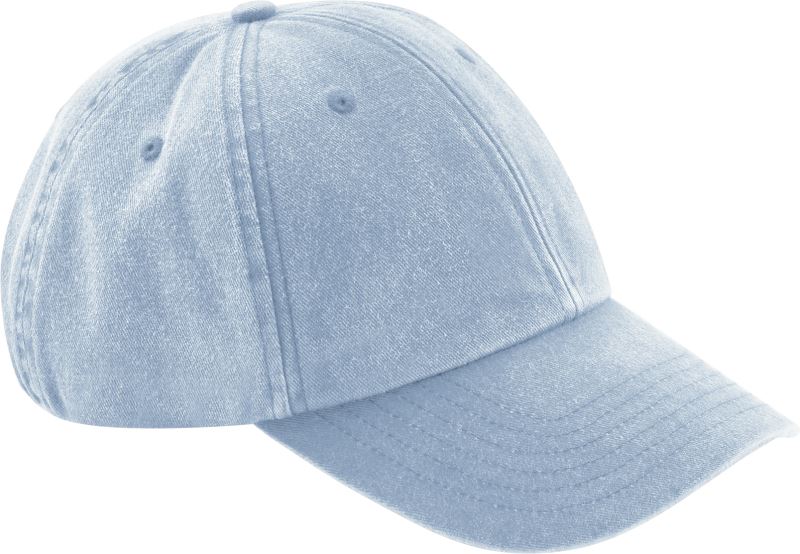 Levně Dětská 6 panelová nízkoprofilová kšiltovka - vintage light blue