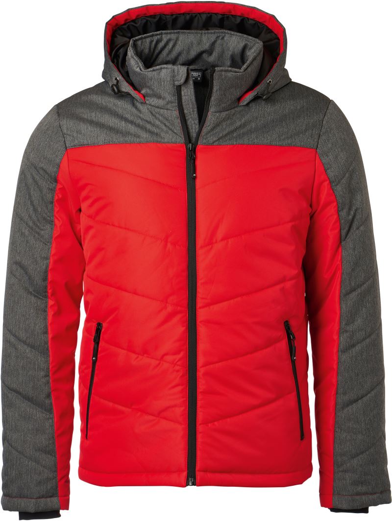 Levně Pánská zimní bunda - red/anthracite melange
