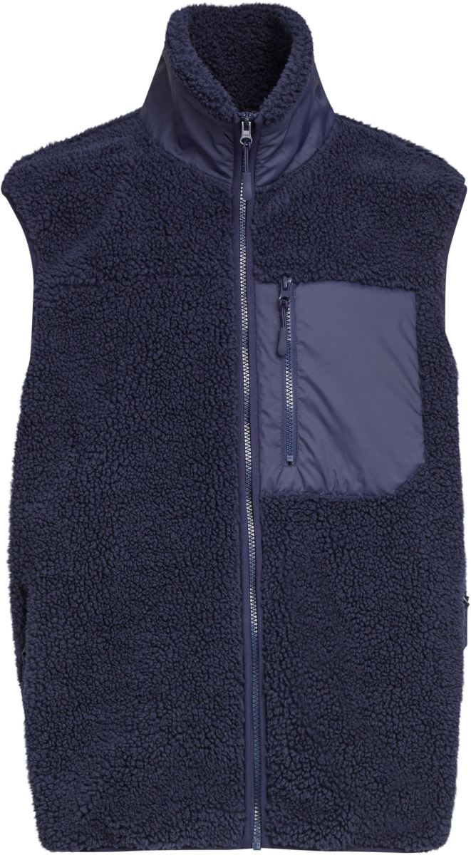 Levně Unisex fleece vesta "Bonded Sherpa" - navy