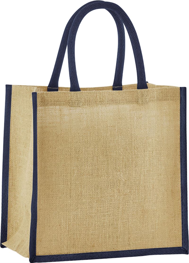 Levně Jutová nákupní taška Mini - natural/navy