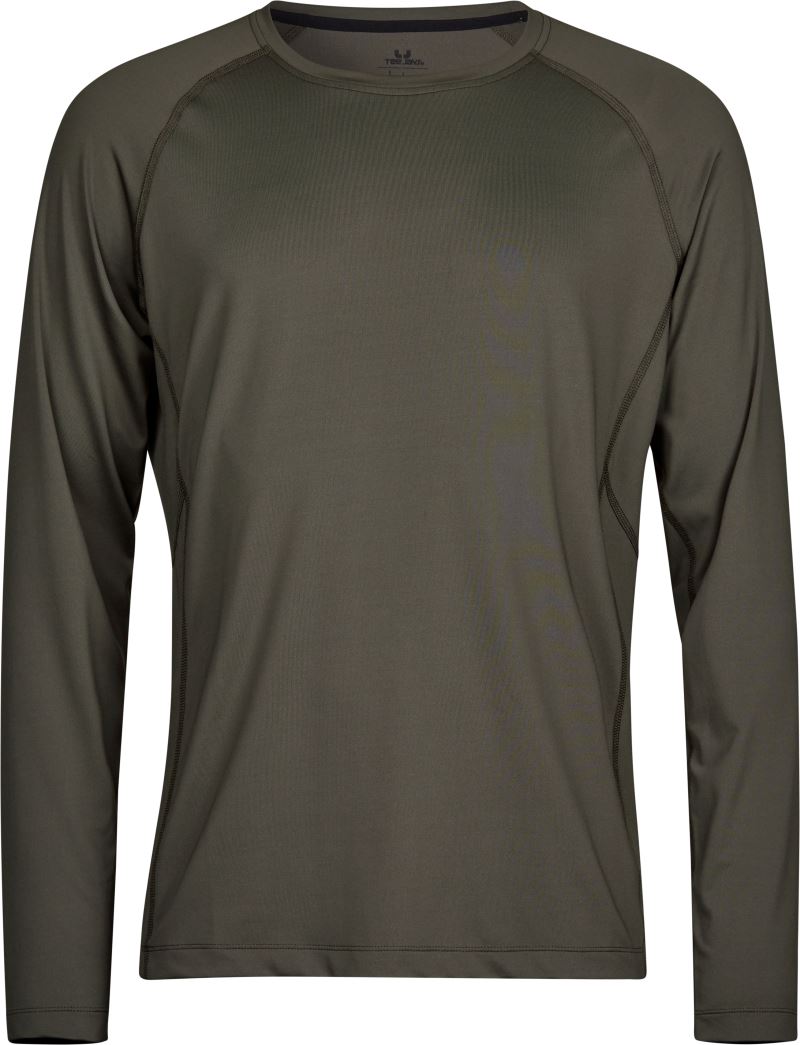 Levně Sportovní tričko CoolDry s dlouhým rukávem - deep green