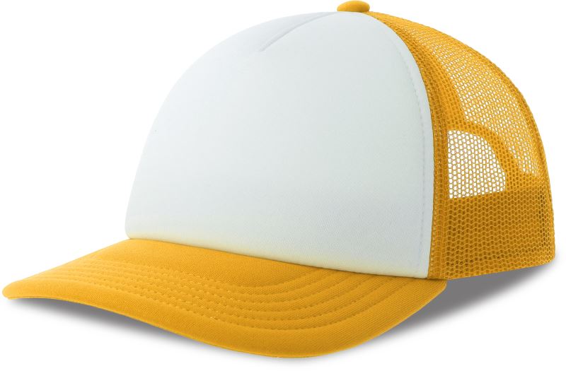 Levně 5 panelová Trucker kšiltovka - white/yellow