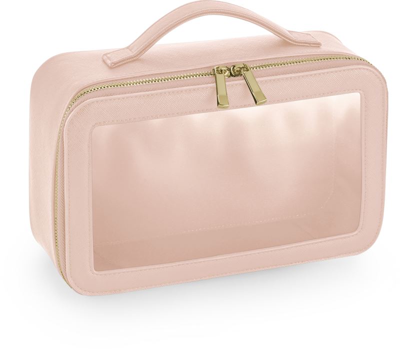 Levně Toaletní taška s okénkem "Boutique" - soft pink