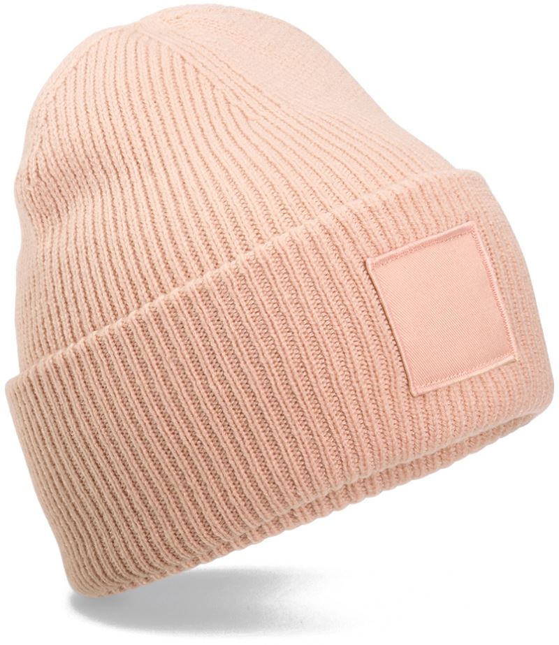 Levně Pletená čepice Patch "Tonal" - peach