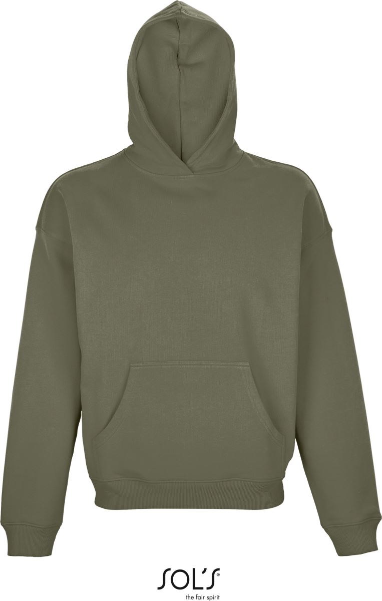 Levně Unisex mikina s kapucí - khaki