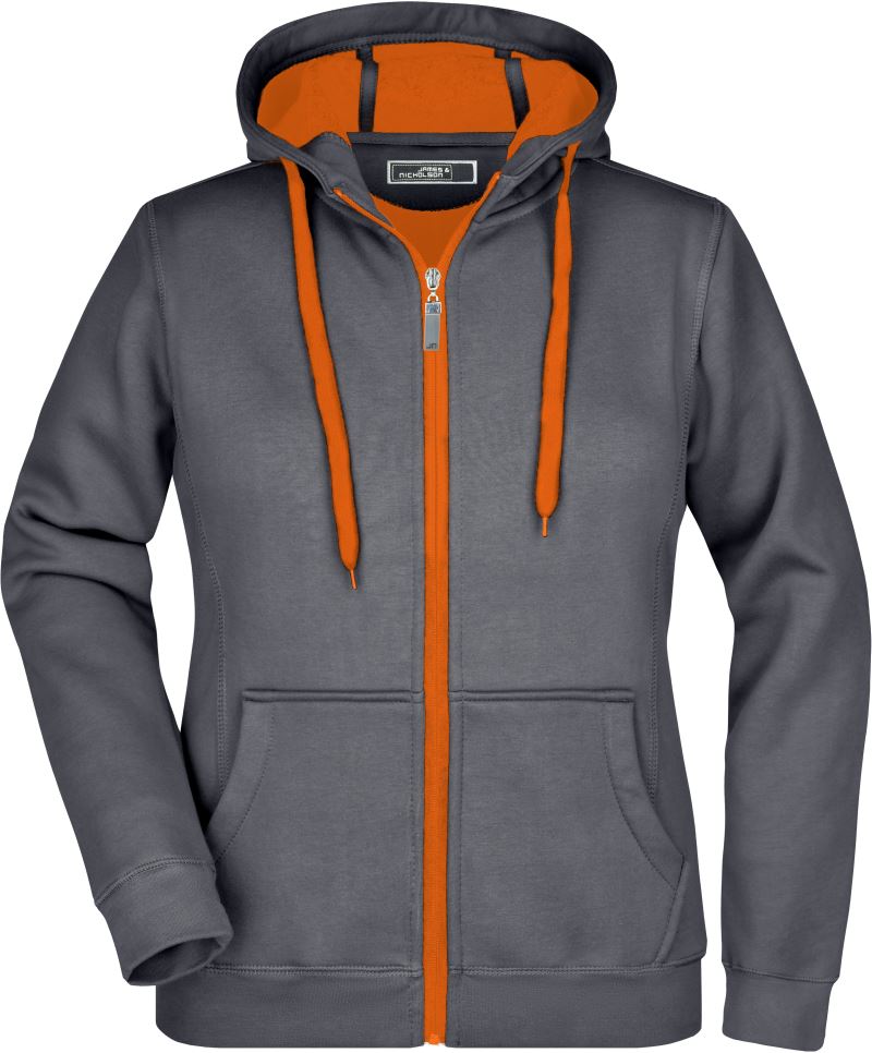 Levně Dámská mikina Doubleface - carbon/orange