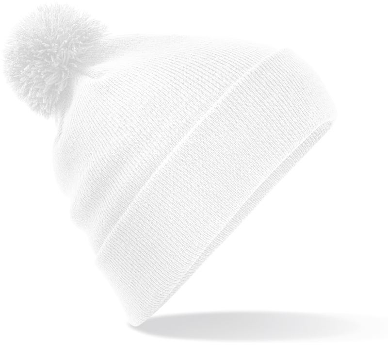 Levně Originální čepice s bambulí - white