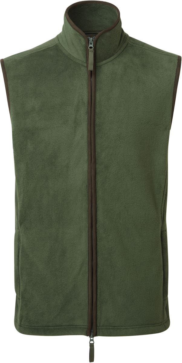 Levně Pánská fleecová vesta "Artisan" - moss green/brown