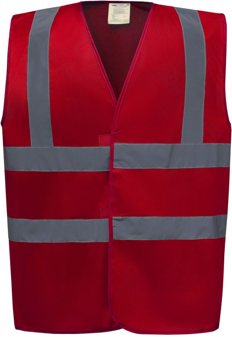 Levně Hi-Vis bezpečnostní vesta - red
