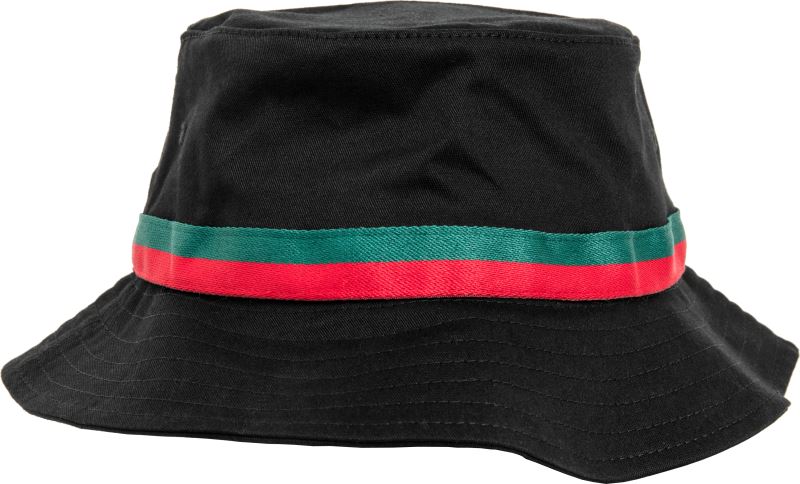 Levně Klobouk "Stripe" - black/fire red/green