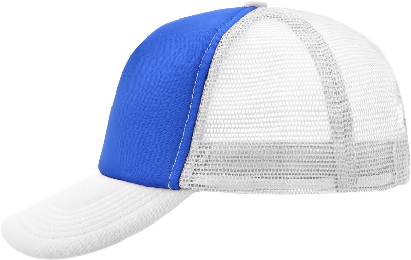 Levně 5 panelová polyesterová síťovaná kšiltovka - royal/white