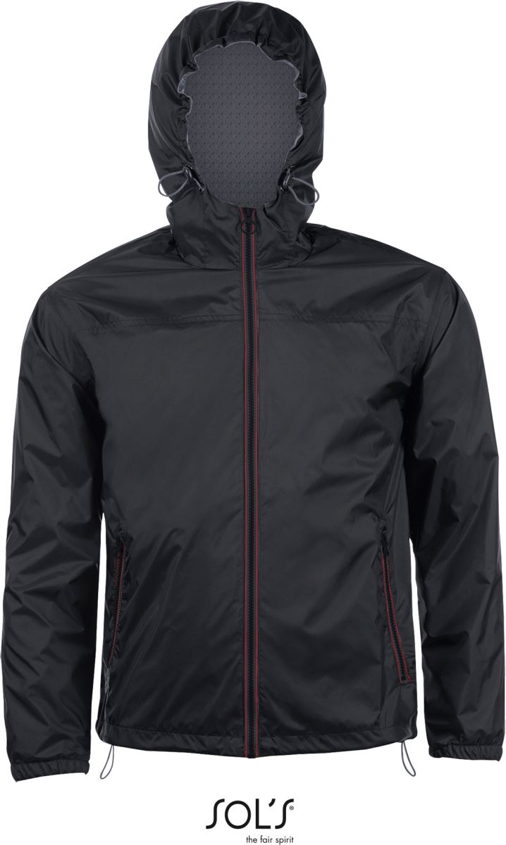 Levně Podšitá unisex větrovka - black/dark grey
