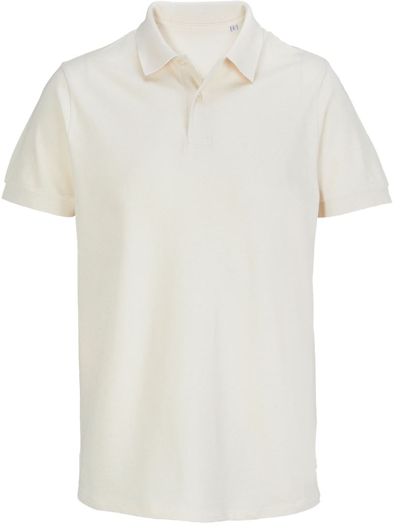 Levně Unisex piqué polo z těžké bavlny - natural