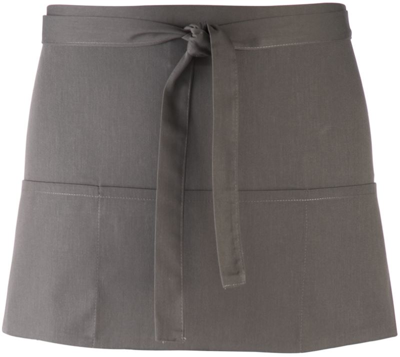 Levně Krátká zástěra do pasu s kapsou "Colours" - dark grey
