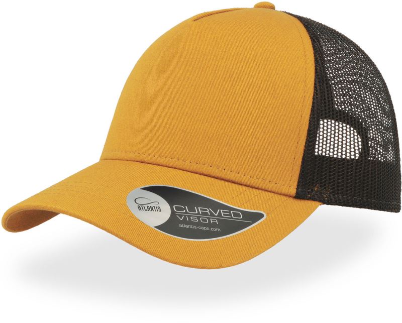 Levně 5 panelová Trucker kšiltovka "Rapper" - mustard/black