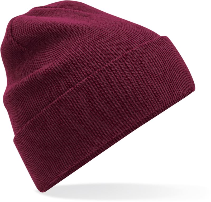 Levně Pletená čepice z bio bavlny - burgundy
